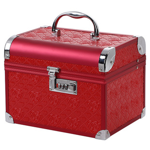 红色结婚新娘婚庆嫁妆皮箱官箱复古陪嫁箱小礼金箱化妆箱手提箱子