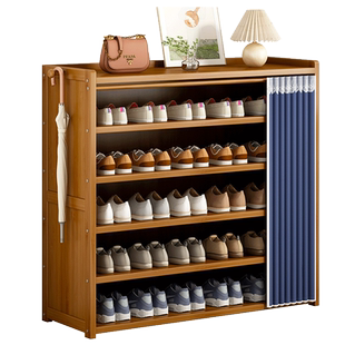 鞋架子2022新款家用门口简易收纳神器空间分层隔板经济型实木鞋柜