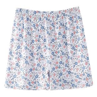 中老年人家居短裤女纯棉宽松加肥加大码妈妈薄外穿短睡裤平角内裤