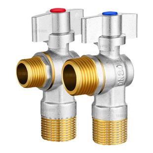 6分球阀大流量加长角阀球芯全开智能马桶燃气热水器水阀开关4分