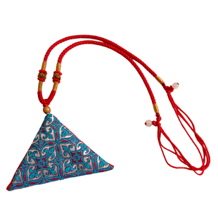 三角形护身符袋福袋平安符袋原创中国古风内衬收纳袋手工定制