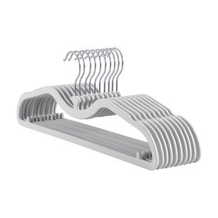 左转角橡胶漆短颈硅胶衣架家用省空间衣撑晾晒架防滑挂衣卧室