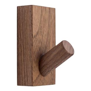 黑桃木挂钩门后玄关墙壁上客厅简约木质免打孔北欧高档实木衣帽钩