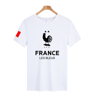 世界杯法国队France短袖t恤男女格列兹曼足球衣服半袖休闲球迷服