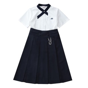樱花家族jk制服【蝶青女高】优等生大小姐衬衫箱褶长裙学院风套装
