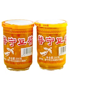 普宁豆酱庄育水潮汕特产黄豆玉水普林豆酱200g*2瓶官方旗舰店家用