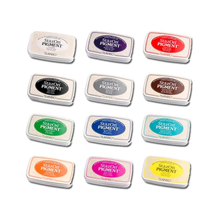 日本月猫stazon pigment橡皮章快干才是印台手账印章印泥白色秒干