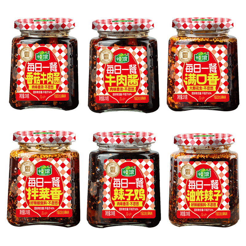恒谊四川油辣子拌饭拌面210g