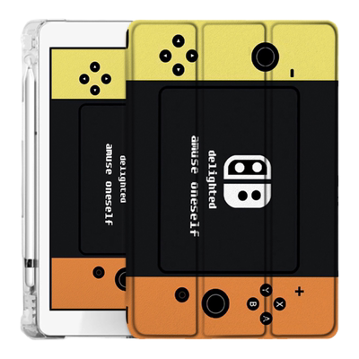 适用ipad保护壳ipadpro带笔槽air5创意mini6游戏机2021苹果11寸10第九代air5简约个性4三折式3潮2平板保护套