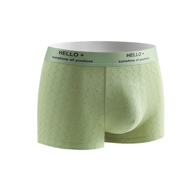 七色纺男士内裤男纯棉10A抗菌平角裤