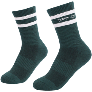 TennisClub网球袜男女专业羽毛球篮球纯棉中筒运动加厚毛巾底袜子