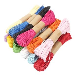 彩色纸绳线手工粘贴画纸线绳幼儿园美工编织区制作材料包麻绳24色