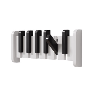 实木钢琴键挂衣架家用小型不占地衣帽架卧室简易壁挂墙上一体挂钩