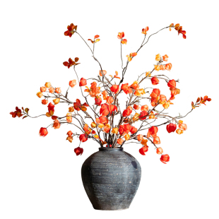 掬涵新中式灯笼果仿真花客厅装饰插花摆件喜庆新年装饰假花高级感