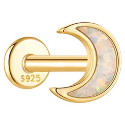 螺丝拧耳钉养耳洞纯银睡觉耳钉