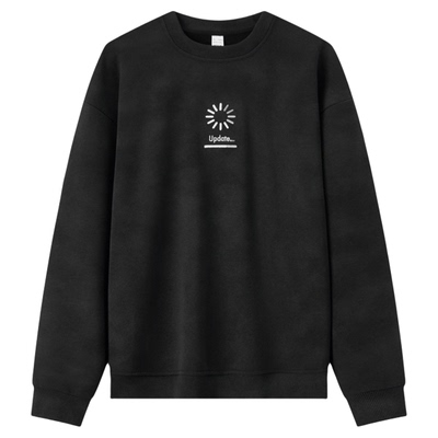 森马加绒内搭复古怀旧印花卫衣男