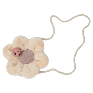 可爱毛绒绒花朵儿童包 2026新品迷你小包包 少女萌甜美零钱斜挎包