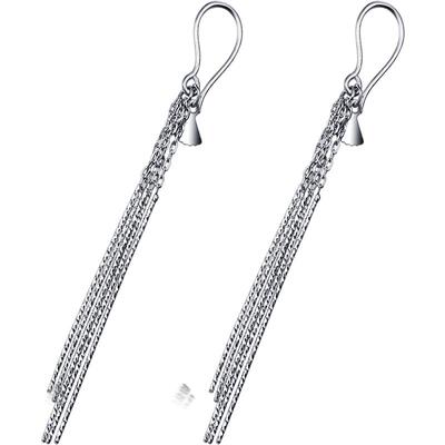 ptcharm铂金耳坠流苏扇形耳饰