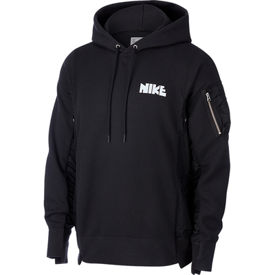 耐克男士休闲舒适拼接连帽卫衣