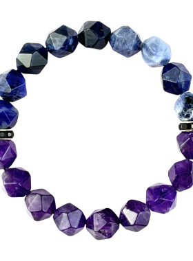 紫水晶青金石手链男生轻奢手串