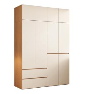 实木分段式衣柜一门到顶主卧室家用收纳免拉手2025新款爆款包安装