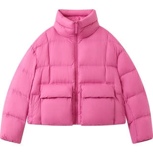 播商场同款宽松短款龟背羽绒服女25秋冬新款保暖面包服BDS4RD3585