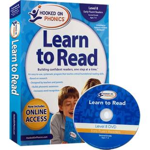 英文原版迷上自然拼读系列Hooked on Phonics Learn to Read - Level 8学习阅读8级英语学习辅助训练提升用书读物正版附dvd