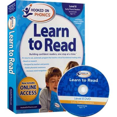 英文原版迷上自然拼读系列Hooked on Phonics Learn to Read - Level 8学习阅读8级英语学习辅助训练提升用书读物正版附dvd