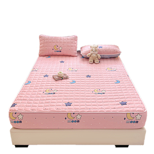 纯棉床笠a类母婴级100全棉夹棉床罩儿童床垫保护罩床单单件可定制