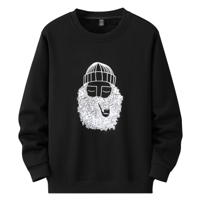 加肥加大码男圆领卫衣加绒加厚