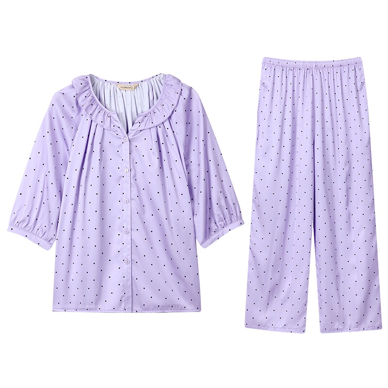 睡衣丝绸秋鹿可外穿女