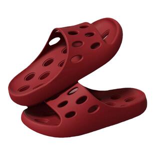 EVA本命年红色踩屎感凉拖鞋女浴室漏水速干室内家居洗澡专用拖鞋