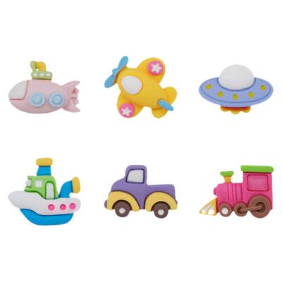 Mkop洞洞鞋配饰飞机轮船飞船鞋花