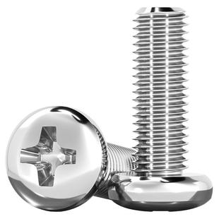 美制英制304不锈钢十字盘头螺丝圆头元机螺钉2#4#6#8#10#1/4-20牙