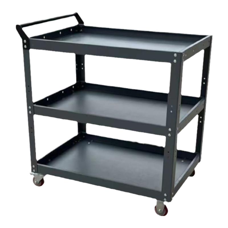 重型加厚多功能工具车双层物料车间移动钳工车库房钢制工具手推车