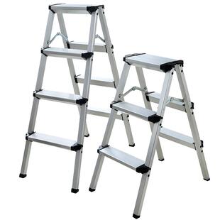 百佳宜梯凳家用梯子折叠梯加厚铝合金人字梯小型轻便登高凳子两用