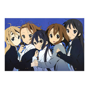 轻音少女动漫海报周边平泽唯秋山澪中野梓二次元宿舍卧室超大墙贴