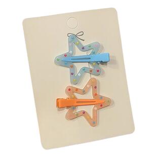 儿童碎发刘海发夹女孩公主风百搭侧边夹五角星鸭嘴夹可爱ins发饰