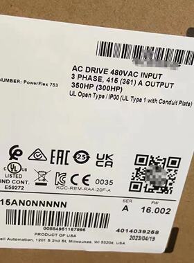 议价AB罗克韦尔20F1AND415AN0NNNNN变频器PF753 交流驱动器