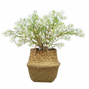 美式高品质仿真花白色软胶满天星客厅餐桌卧室装饰花束假花艺摆件