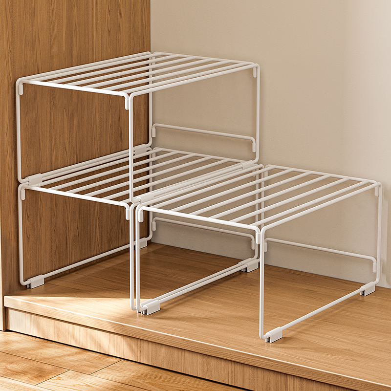 26L衣柜收纳箱置物分层架 衣橱收纳筐金属托架框架整理盒底座支架