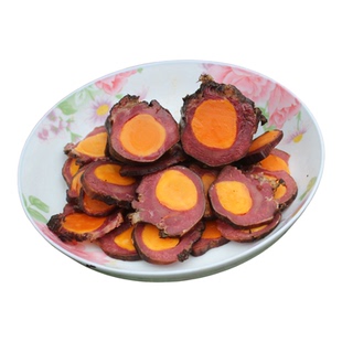 自贡蛋黄猪舌四川特产腊猪舌年货烟熏猪钻头五香咸蛋黄口条腊肉味