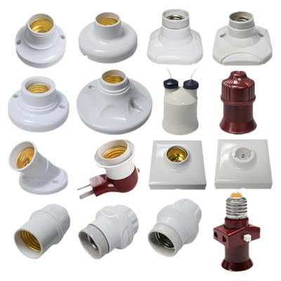 金灶灯头灯座e27螺口卡扣带开关