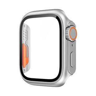 适用iwatch表壳苹果手表apple watch表带壳膜一体改装ultra2超薄保护s9高级s8防水s7高端6金属se钢化膜防摔