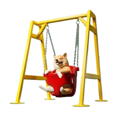 JKX秋千柴犬模型手办摆件