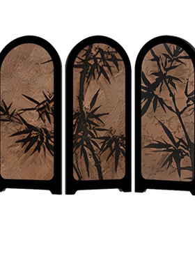 《墨竹》中国风屏风桌面摆件创意高级感法式艺术电视柜摆台装饰画
