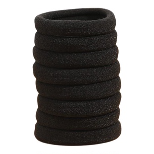 黑色头绳皮筋扎头发高弹力耐用橡皮筋加厚加粗发绳无缝发圈