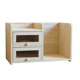 实木免安装桌上书架桌面置物架办公桌储物架宿舍书桌抽屉式收纳盒