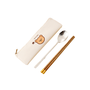 JOJO'S L. PD.lower.卡通便携餐具套装户外叉勺筷子收纳袋 | 链下