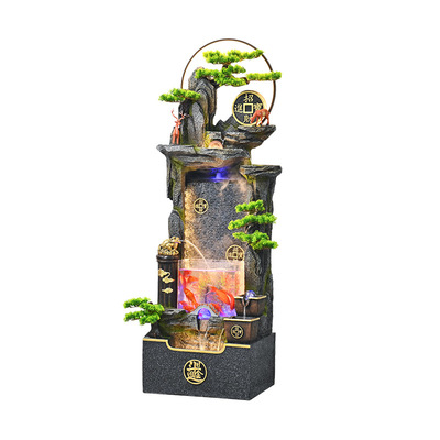 客厅玄关高山流水景观摆件水幕墙